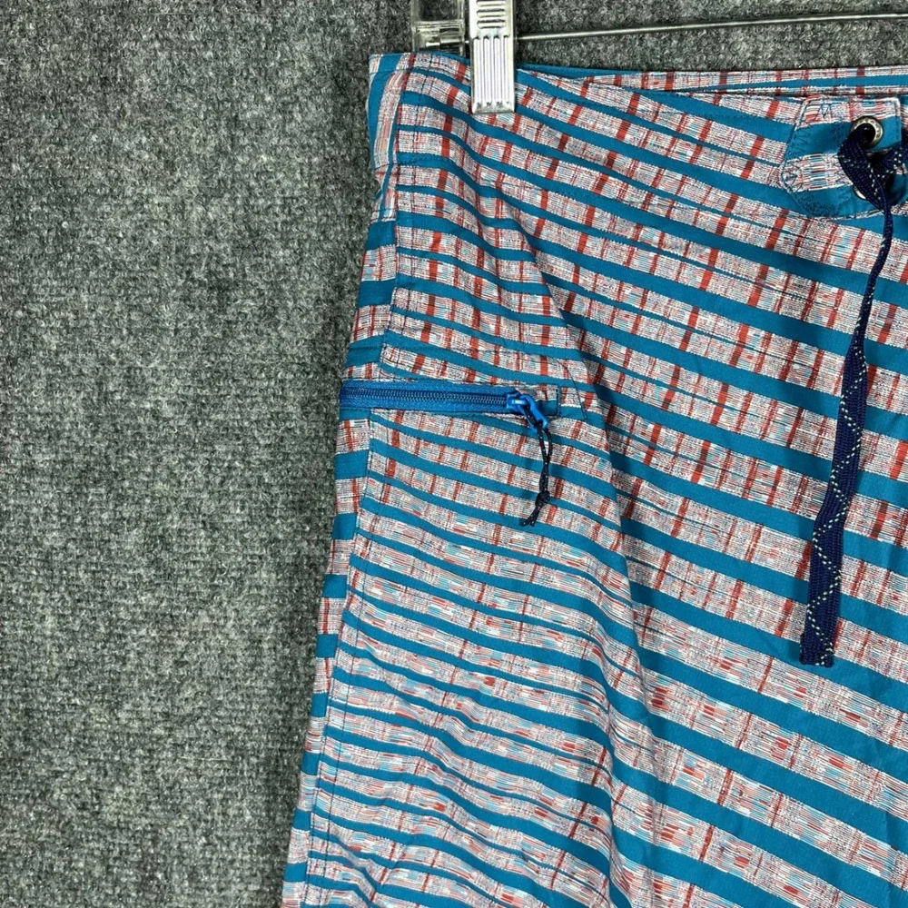 Patagonia‎ Board Shorts Mens 32 Blue Red Striped Lace Up Swim Trunks Pocket